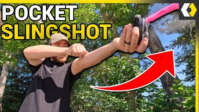 Make a "super shooter" pocket slingshot Make a "super shooter" pocket slingshot