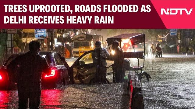 Delhi ncr rain | flight ops hit, trees uprooted, roads flooded as delhi receives heavy rain Delhi ncr rain | flight ops hit, trees uprooted, roads flooded as delhi receives heavy rain