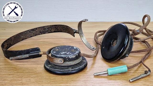 Antique headphones with broken electronics - restoration Antique headphones with broken electronics - restoration