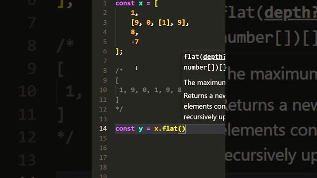 Javascript array flattening made easy with array.flat()#javascript #array #coding #tutorial Javascript array flattening made easy with array.flat()#javascript #array #coding #tutorial