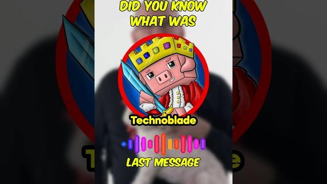 Technoblade's last message #technoblade #technobladeneverdies #minecraft #minecraftmovie #steve Technoblade's last message #technoblade #technobladeneverdies #minecraft #minecraftmovie #steve