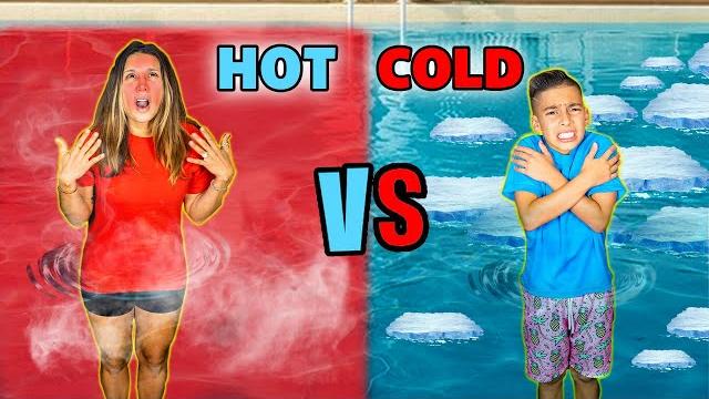 Hot vs cold pool challenge!! | the royalty family Hot vs cold pool challenge!! | the royalty family