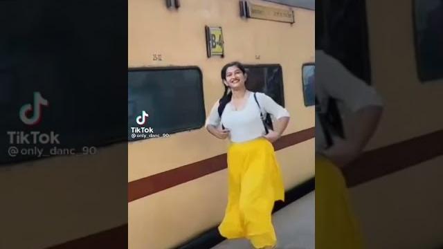 Get into train to show bouncing boobs Get into train to show bouncing boobs