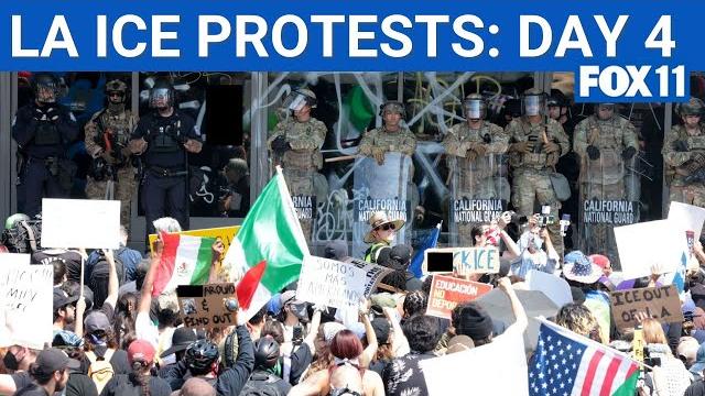La ice protests, day 4: tensions rising in santa ana, downtown la La ice protests, day 4: tensions rising in santa ana, downtown la