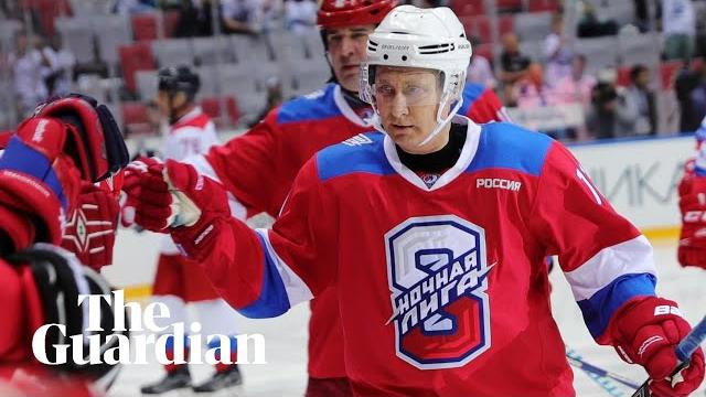 Vladimir putin scores eight goals in ice hockey match then falls over on victory lap Vladimir putin scores eight goals in ice hockey match then falls over on victory lap