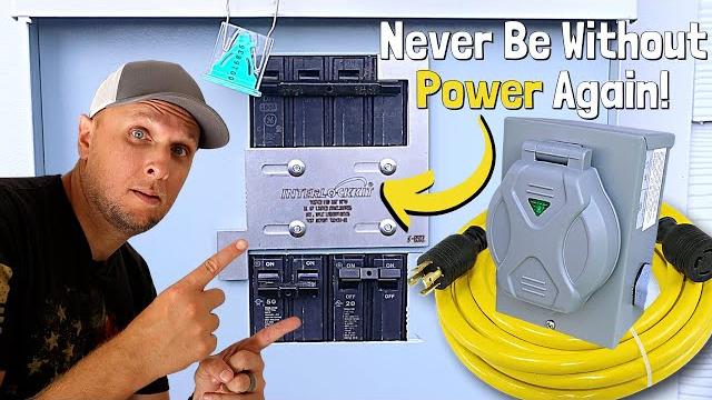 The best way to connect a generator to your house - interlock kit with power inlet box install The best way to connect a generator to your house - interlock kit with power inlet box install