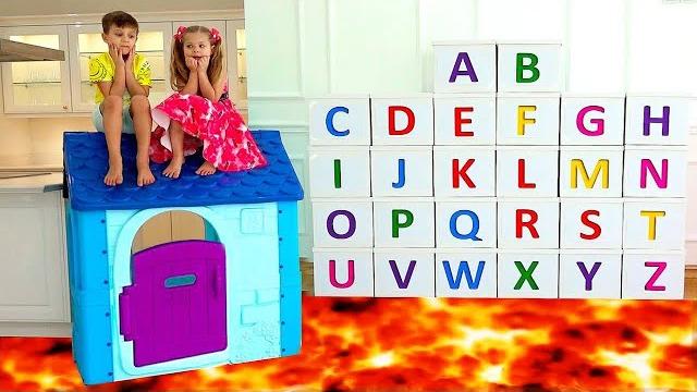 Roma and diana learn the alphabet / abc song Roma and diana learn the alphabet / abc song