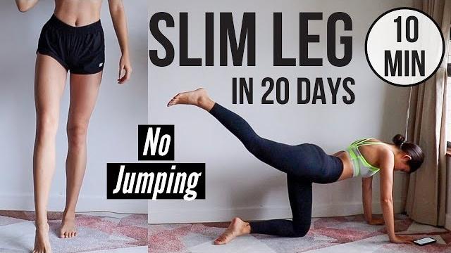 Slim legs in 20 days! 10 min no jumping quiet home workout ~ emi Slim legs in 20 days! 10 min no jumping quiet home workout ~ emi