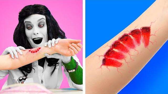 Halloween! zombie at school! || diy makeup costumes! funny pranks and easy life hacks by 123go! boys Halloween! zombie at school! || diy makeup costumes! funny pranks and easy life hacks by 123go! boys