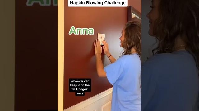 Napkin blowing challenge! #throwbackchallenge #familythings #family #challenge #familygames #compet Napkin blowing challenge! #throwbackchallenge #familythings #family #challenge #familygames #compet