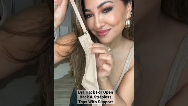 Bra hack for open back & strapless tops w/support #tutorial #shorts #fashion #fashionhacks #style Bra hack for open back & strapless tops w/support #tutorial #shorts #fashion #fashionhacks #style