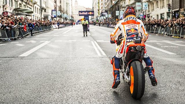 Marc marquez takes over the streets of madrid ️ Marc marquez takes over the streets of madrid ️