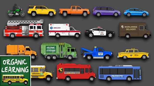 Learning street vehicles names and sounds for kids - learn cars, trucks, fire engines & more Learning street vehicles names and sounds for kids - learn cars, trucks, fire engines & more