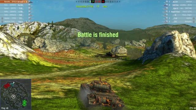 Wot blitz || t-54 mod. 1 - 5000+ dmg || 1v4 Wot blitz || t-54 mod. 1 - 5000+ dmg || 1v4