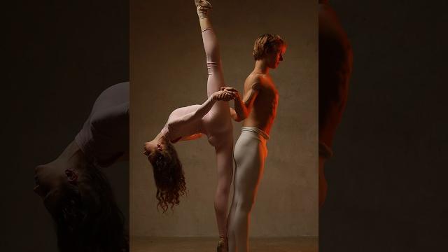 Model poses for photoshoot ballet. models alina and ivan Model poses for photoshoot ballet. models alina and ivan