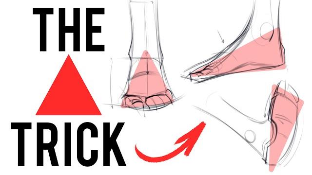 Drawing feet with simple shapes Drawing feet with simple shapes