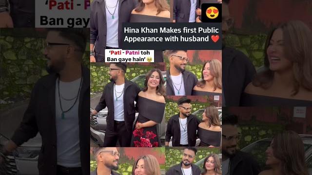 Hina khan makes first public appearance with husband rocky jaiswal #news#hinakhan#rockyjaiswal#love Hina khan makes first public appearance with husband rocky jaiswal #news#hinakhan#rockyjaiswal#love