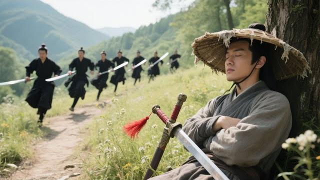 Kung fu movie! the man resting under a tree is a sword god, taking down everyone with one strike! Kung fu movie! the man resting under a tree is a sword god, taking down everyone with one strike!