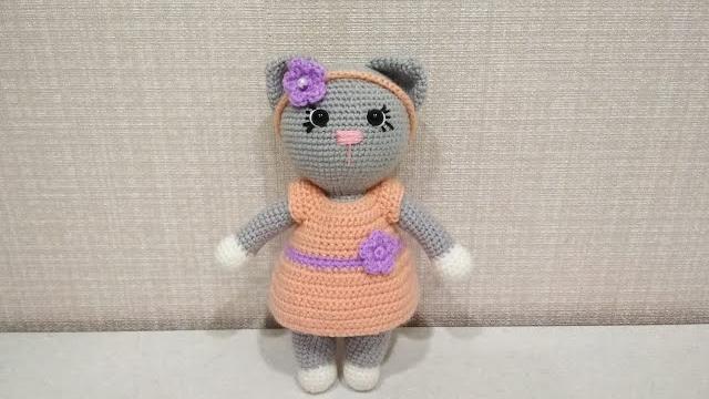 Игрушка амигуруми. кошечка крючком (сrochet сat). Игрушка амигуруми. кошечка крючком (сrochet сat).