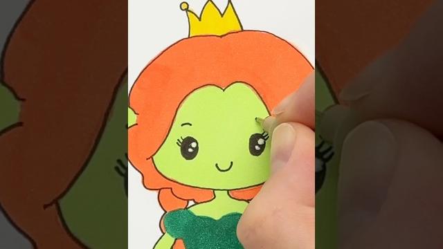 How to draw a cute princess fiona | step by step drawing for kids How to draw a cute princess fiona | step by step drawing for kids