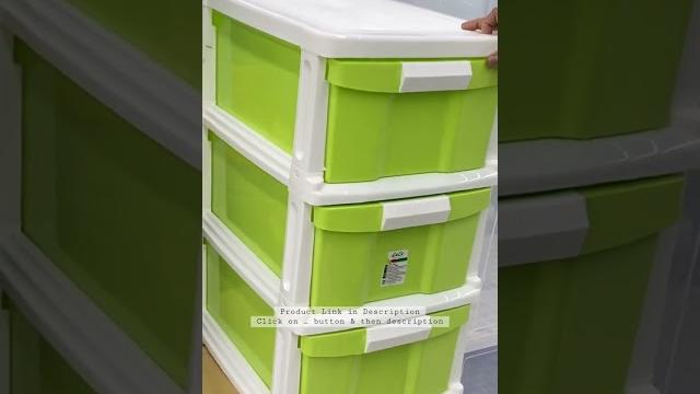 Standing chest of drawers, multicolour plastic storage with anti slip shoes & trolley wheels Standing chest of drawers, multicolour plastic storage with anti slip shoes & trolley wheels