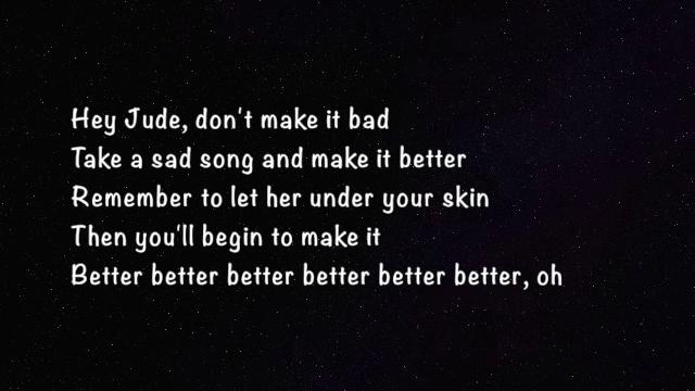 The beatles - hey jude - lyrics letra The beatles - hey jude - lyrics letra