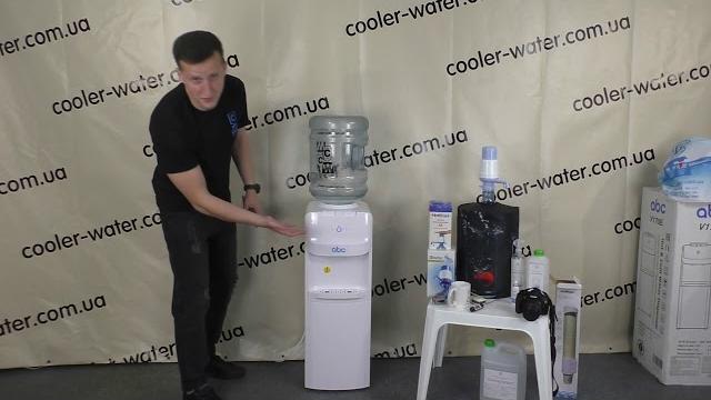 Кулер для воды abc v170. напольный с нагревом и компрессорным охлаждением. краны кнопки с защитой Кулер для воды abc v170. напольный с нагревом и компрессорным охлаждением. краны кнопки с защитой