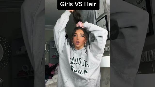 Girls vs hair #shorts Girls vs hair #shorts