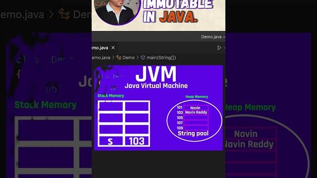 String is immutable in java String is immutable in java