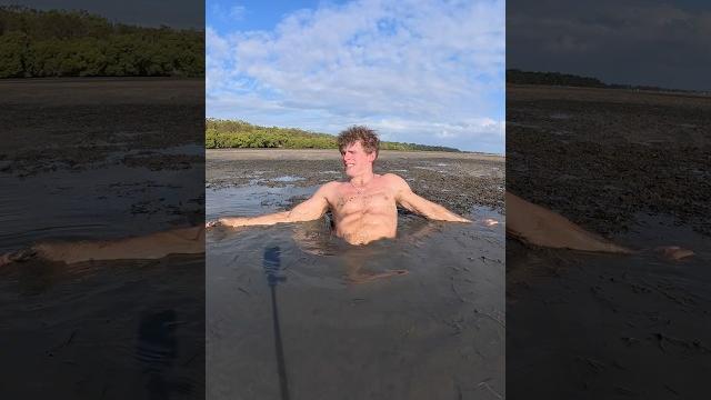 Crabs pinch me while stuck in quicksand! #shorts Crabs pinch me while stuck in quicksand! #shorts