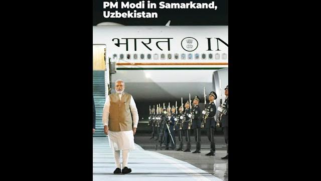A splendid welcome for pm modi in samarkand, uzbekistan A splendid welcome for pm modi in samarkand, uzbekistan