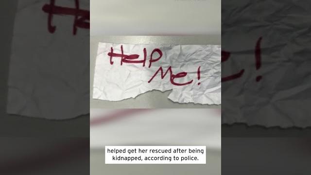 Teen’s 'help me' note saves her from kidnapping: cops #shorts Teen’s 'help me' note saves her from kidnapping: cops #shorts