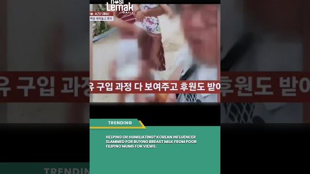 A korean influencer faces backlash after paying mothers to drink their breast milk for content A korean influencer faces backlash after paying mothers to drink their breast milk for content