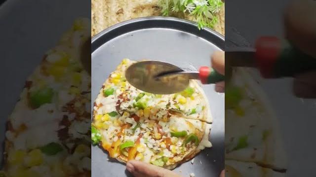 Leftover roti cheese burst pizza #mixhandy Leftover roti cheese burst pizza #mixhandy