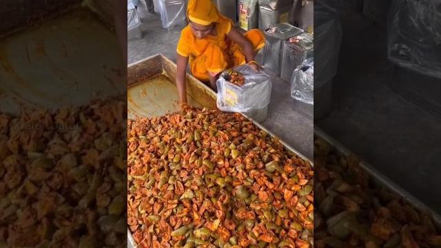 How is mango pickle made? #making #food #factory How is mango pickle made? #making #food #factory