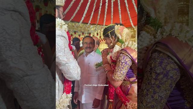 Bjp mp ettala rajender at addagutta vaddar mohan daughter tejaswini wedding #ytshorts #viral Bjp mp ettala rajender at addagutta vaddar mohan daughter tejaswini wedding #ytshorts #viral