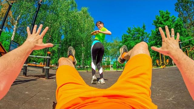 Escaping from sexy pushy girl ( funny parkour pov chase ) Escaping from sexy pushy girl ( funny parkour pov chase )