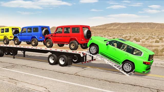 Flatbed truck mcqueen | transportation with truck - pothole vs car #349 - beamng.drive Flatbed truck mcqueen | transportation with truck - pothole vs car #349 - beamng.drive