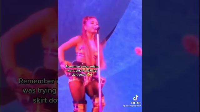Ariana had a lil nip slip but still a queen #shorts Ariana had a lil nip slip but still a queen #shorts