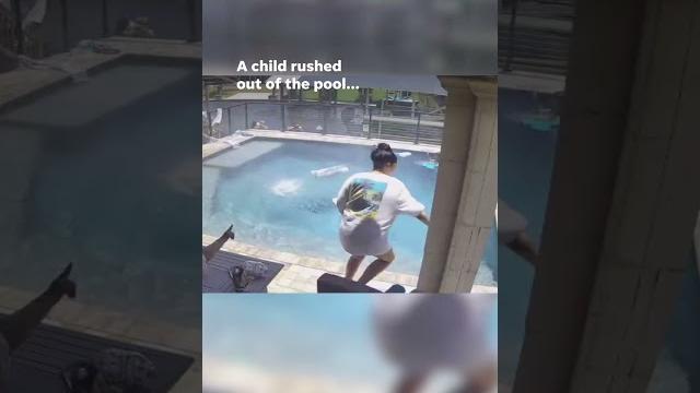 Watch as a tornado whips up in a family pool #shorts Watch as a tornado whips up in a family pool #shorts