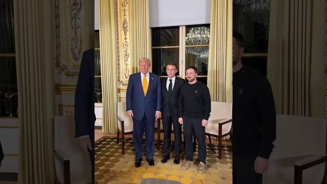 Ukrainian president zelenskiy arrives at the élysée palace for talks with president trump and macron Ukrainian president zelenskiy arrives at the élysée palace for talks with president trump and macron