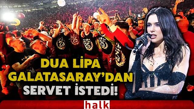Dünyaca ünlü şarkıcı dua lipa, şampiyonluk kutlamasına katılmak için galatasaray'dan servet istedi! Dünyaca ünlü şarkıcı dua lipa, şampiyonluk kutlamasına katılmak için galatasaray'dan servet istedi!