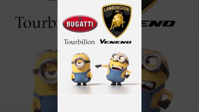 Bugatti tourbillon vs lamborghini veneno | minions style asmr | funny car tiktok compilation#car Bugatti tourbillon vs lamborghini veneno | minions style asmr | funny car tiktok compilation#car
