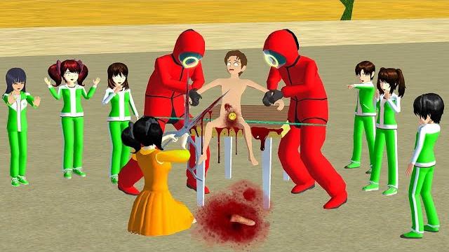 Burung yuta salah potong gara gara di sunat squid game! mio lari nangis | sakura school simulator Burung yuta salah potong gara gara di sunat squid game! mio lari nangis | sakura school simulator