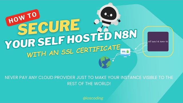 Secure self hosted n8n using ssl certificate for free - no need to pay the cloud providers. Secure self hosted n8n using ssl certificate for free - no need to pay the cloud providers.