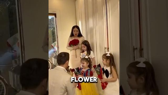Father have flower to everyone Father have flower to everyone