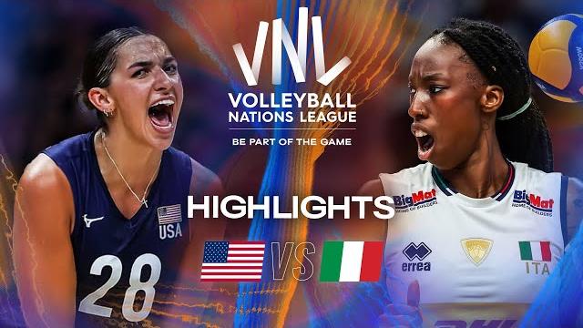 Usa vs. italy - highlights | week 1 | women's vnl 2025 Usa vs. italy - highlights | week 1 | women's vnl 2025
