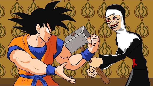 Evil nun the horror game animation #3 : goku vs evil nun Evil nun the horror game animation #3 : goku vs evil nun