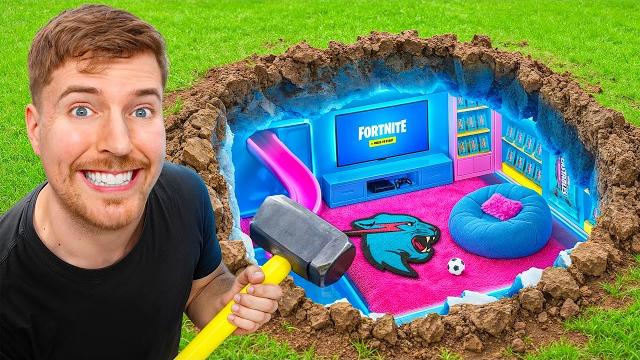 I built mrbeast a secret room in his house! I built mrbeast a secret room in his house!