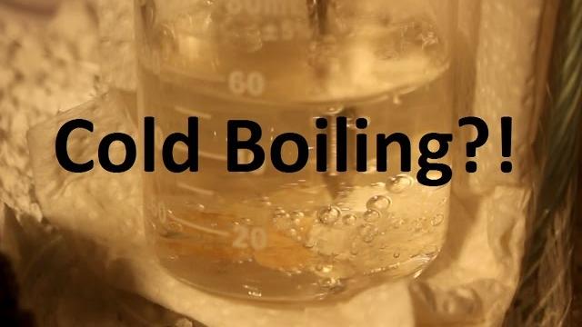 Boiling water until it freezes Boiling water until it freezes